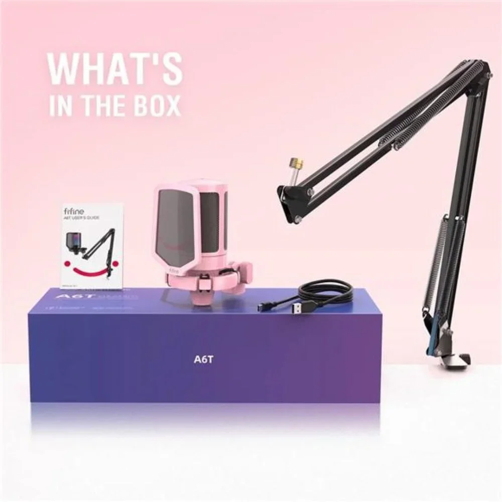Gaming USB Microphone Kit, PC Streaming Recording Computer RGB Microphone Set
